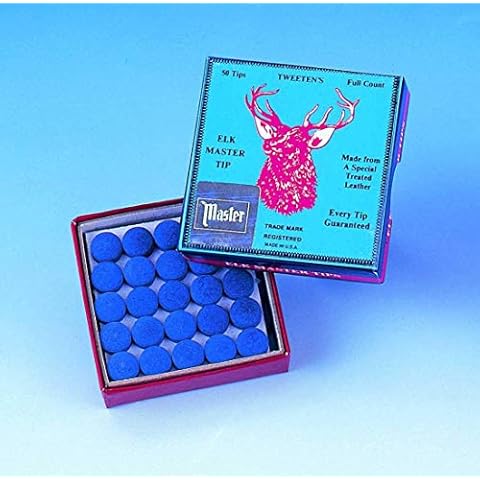 Elkmaster glue on snooker / pool cue tips - 9mm x 10 Cover