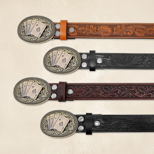 Image of Western Cowboy Belt Buckle for Men Vintage Cowboy Cowgirl Rodeo Texas Buckle Longhorn Bull Belt Buckles