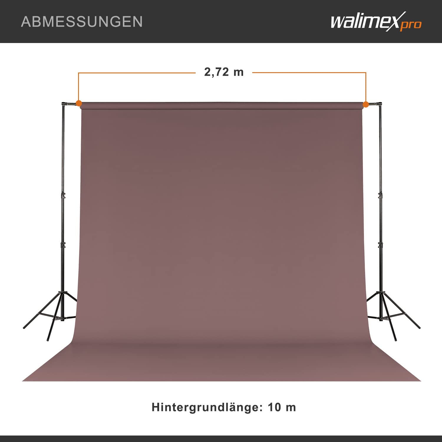 Walimex pro Fotohintergrund aus Karton 1,35x10m, schwarz I Fotoleinwand als Backdrop für den Walimex pro Fotohintergrund aus Karton 1,35x10m, schwarz I Fotoleinwand als Backdrop für den