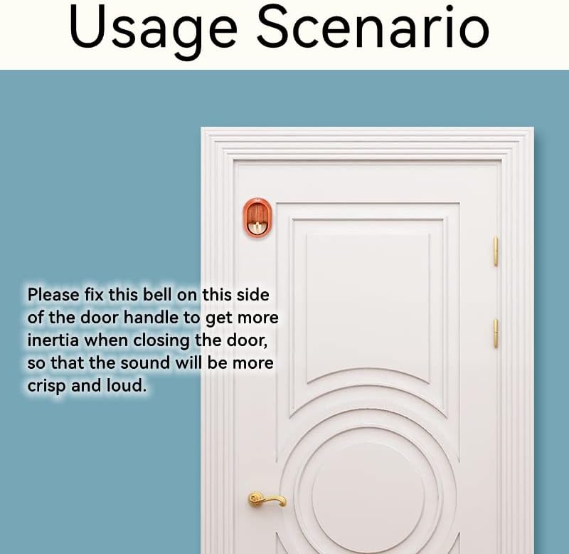 Miniatura 2 de Shopkeepers Campana para apertura de puerta, timbre magnético para negocios, adornos únicos de oficina y decoración colgante para entrada,