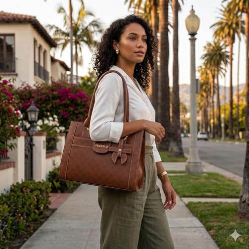 Image of Fostelo Women's Ocean Side Satchel Tote Handbag for Women | Ladies Purse | Stylish Shoulder Bag | Gift For Women