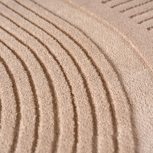 Tapis bohème lavable et facile d'entretien beige 80 x 250 cm - 7