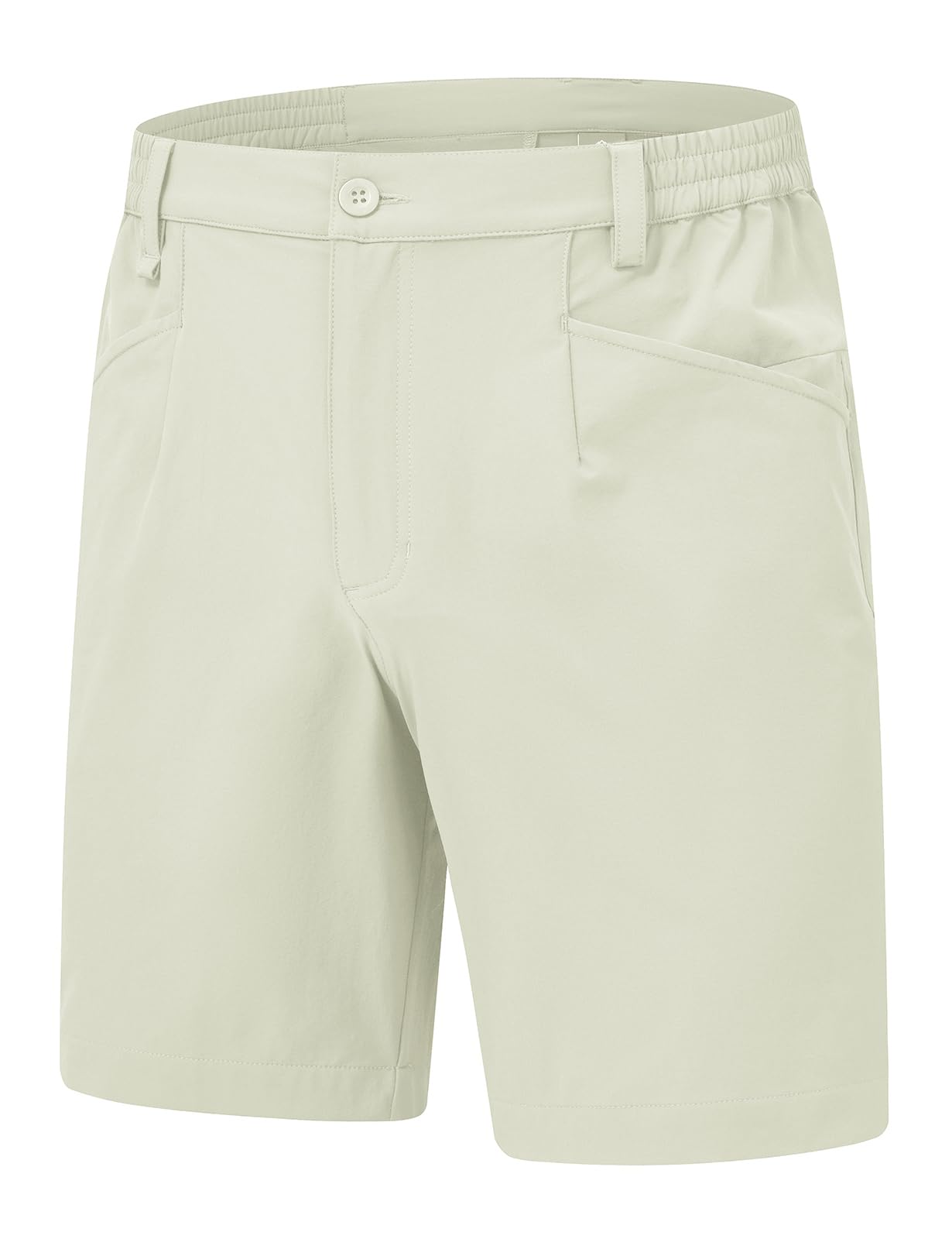 Rdruko Men's Stretch Golf Shorts 7 '' Dress Casual Quick Dry Elastic Waist Lightweight Flat Front Work Shorts