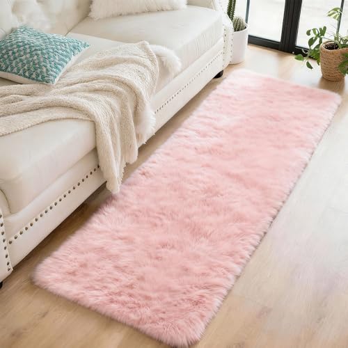 Tapete pequeño corredor rosa 2x6 pies SWGRT miniatura 1
