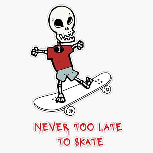 Skateboarding skeleton skeleton skater Halloween skate Sticker Bumper Sticker Vinyl Decal 5"