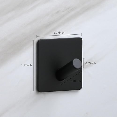 Miniatura 6 de Paquete de 6 ganchos adhesivos para toallas, ganchos de pared adhesivos para baño, abrigos, batas, cocina, ganchos autoadhesivos de acero