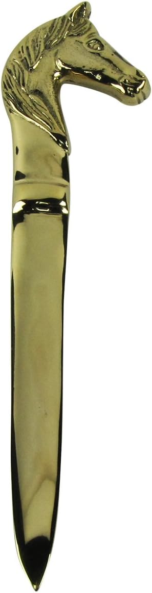 Treasure Gurus Heavy Solid Brass Horse Head Letter Opener/Envelope Knife