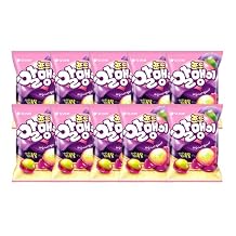 Korean Snacks Grape-Flavored Jelly Gummy Candies - Bursting with Real Grape Texture, Soft and Juicy - 2.36oz 67g, Pack of 10