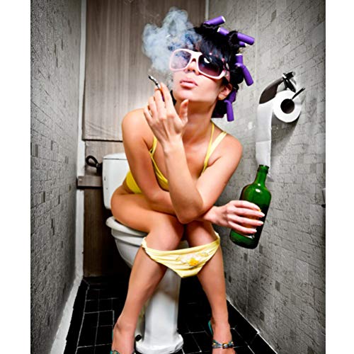 Impression sur Toile - Noir et blanc - Art Mural Belle Femme Noyau de Peinture - Tableau - Moderne Décoration d'intérieur Décoration de Toilette Salle de Bain,20X25cm Cover