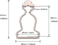 Vista 2 de BIKICOCO Hebillas de tirantes en general, 1 pulgada de ancho inferior, para coser enterizos