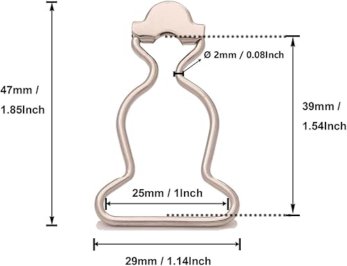 Miniatura 2 de BIKICOCO Hebillas de tirantes en general, 1 pulgada de ancho inferior, para coser enterizos