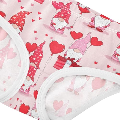 Joisal Toddlers Underwear Floral 2t Cotton Panties Little Girl Pattern Kids Undies Briefs Cute Gnomes Red Heart Balloon4
