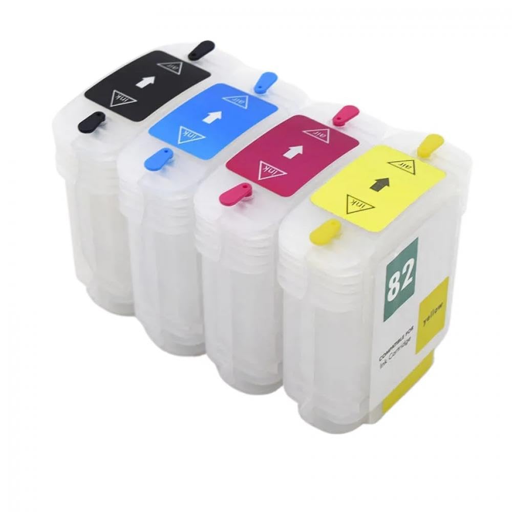 82 10 Cartucho de Tinta Recargable con Chips de Arco Compatible para DesignJet 500 500PS 800 800PS Funciona con 10 82 500 800 Impresoras