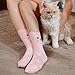 CASMOS Colorful Cat Socks Women Thin,Cute Womens Socks Crew Cotton,Fashion Funny Novelty Soft Cozy Casual Everyday Breathable Stocking Stuffers Cat Gifts for Women Sock Size 7-9 6 Pairs