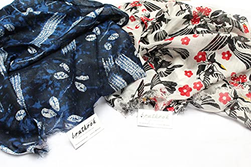 Image of Women's Trendy floral Printed Rayon Stoles Multicolour (Pack of 2)