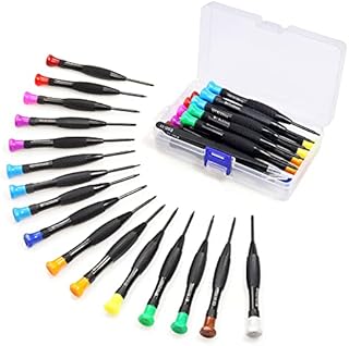Torx Screwdriver Set, FIXITOK 18Pcs Mini Magnetic Torx Flathead Phillips Small Screwdrivers Tweezers with T2 T3 T4 T5 T6 T7 T8 T9 T10 for Xbox Mac PS4 Computer Phone Watch Jewelers
