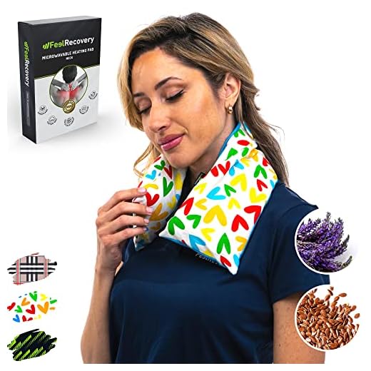 Saco Térmico Semillas Cervical - Almohada Cuello para Calentar en Microondas (60x15 cm) - Cojín de Semillas - Bolsa de Calor con Funda lavable, Tela de Algodón 100% y Olor a Lavanda (Corazones)