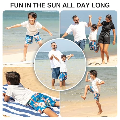 Image of Kanu Surf Boys' Toddler Troy Stripe Swim Trunks