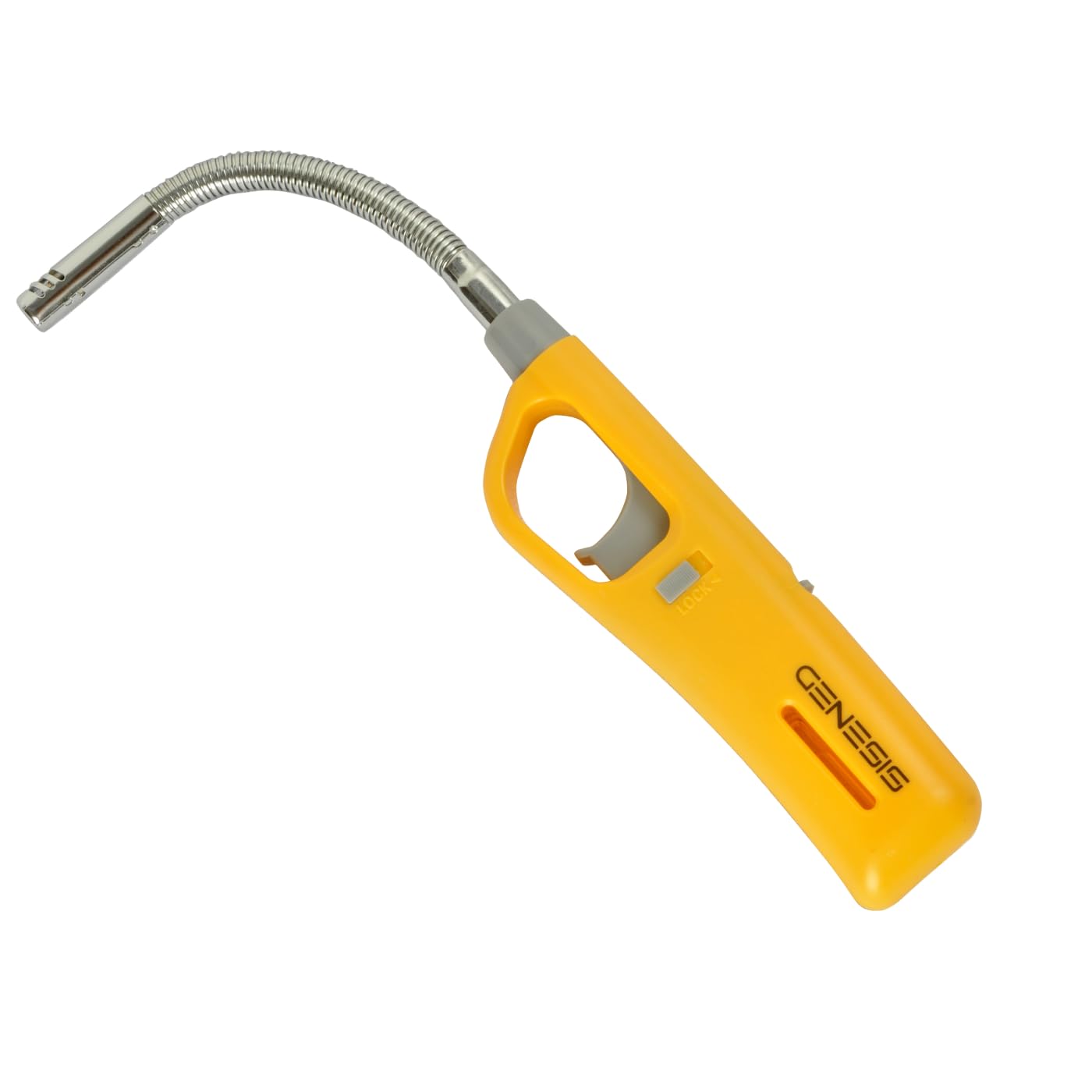 Genesis Matchless Yellow Gas Flame Lighter with Flexible Pipe for Kitchen Use| BBQ| Gas Stoves | Candles| Camping| Indoor and Outdoor| Fireworks