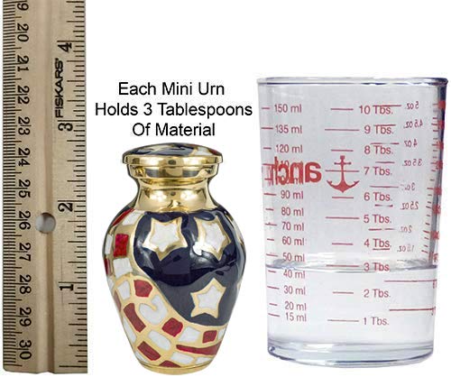 Trupoint Memorials Cremation Urns For Human Ashes - Decorative Urns, Urns For Human Ashes Female & Male, Urns For Ashes Adult Female, Funeral Urns - American Flag, 4 Small Keepsakes #TOP5
