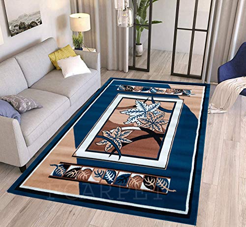 Image of Modern Carpet Velvet Touch 6.0X 8.0 Feet Teal Blue A