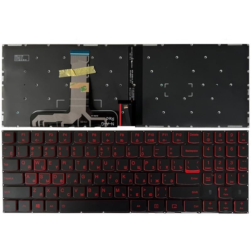 Clavier retroeclaire rouge pour Lenovo Legion Y540-17IRH touche avec pave