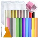 ★【Hochwertige selbstklebende Vinylfolien】- Unsere 20-Blatt-Packung aus selbstklebendem Vinyl in professioneller Qualität für Cricut und Silhouette Cameo ist ideal für den Außen- und Innenbereich geeignet, bei dem Flexibilität, Haltbarkeit und Beständigkeit gegen Sonnenlicht erforderlich sind. Jede selbstklebende Vinylfolie hat eine Dicke von 3 Millimetern - die ideale Dicke, um sowohl Festigkeit als auch leichtes Jäten, Schälen und Schneiden zu gewährleisten.
