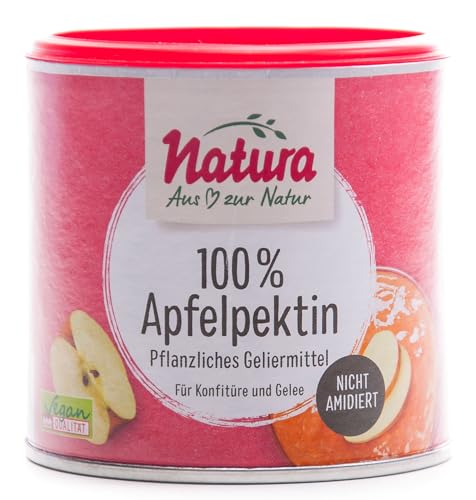 Natura 100% Apfelpektin 100g Pflanzliches Geliermittel ohne Zucker aus reinem Pektin vegan und glutenfrei Ideal zur Konfitüren- und Marmeladenherstellung