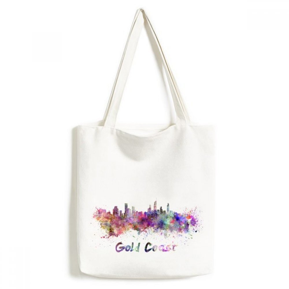 Sac en toile Ghana Gold Coast en coton bio avec aquarelle unique