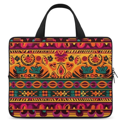 Housse PC 13 art mexicain bohème pour le bureau et les cafés