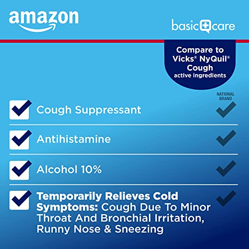 Amazon Basic Care Nighttime Cough Syrup, Original Flavor, 12 Fl Oz #TOP2