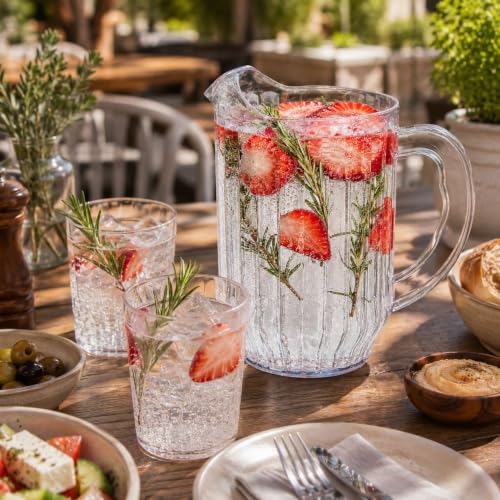 Image of Restaurantware 60 oz Clear Plastic Water Pitcher