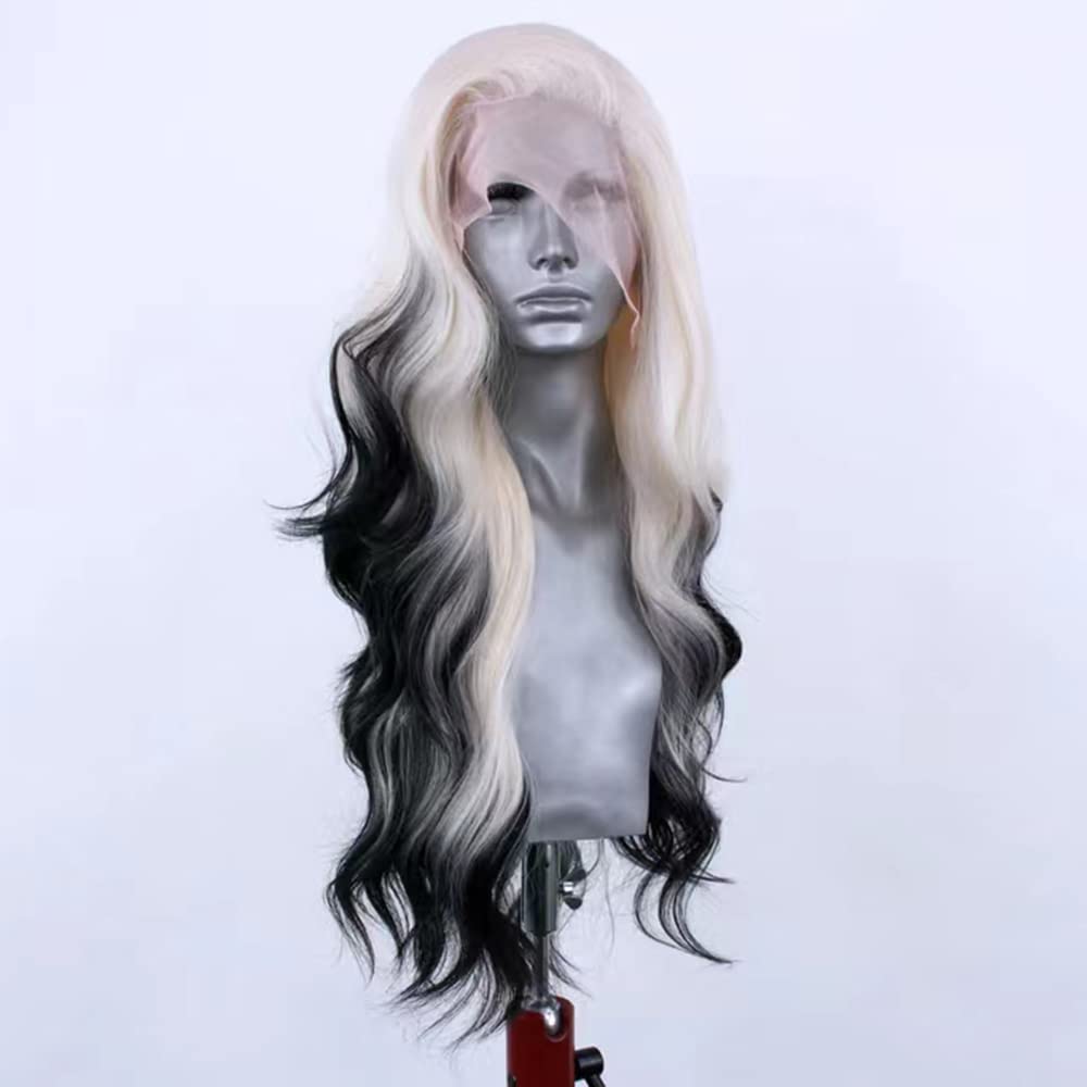 Amazon.com : RONGDUOYI Ombre Black Synthetic Lace Front Wig 