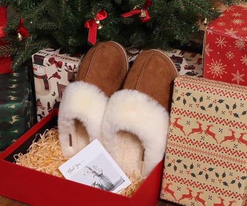 Image of KuaiLu Womens Cozy Memory Foam Slippers Ladies Fuzzy Faux Fur Lined Warm Arch Support House Shoes Slip on Comfy Winter Scuff Indoor Outdoor Rubber Hard Sole