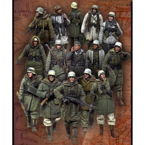 Maquette en résine 1/35 de l'infanterie allemande hivernale de la WW2