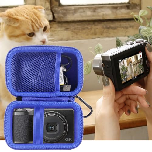 Estuche rígido de viaje EVA para cámara Ricoh GR III azul miniatura 7