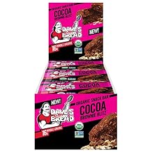 Daves Killer Bread Cocoa Brownie Blitz Organic Snack Bars, 12 Individually Wrapped Snack Bars Pack of 1