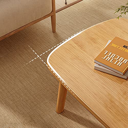 Table basse pliante en bois oblongue pour petit salon et canapé