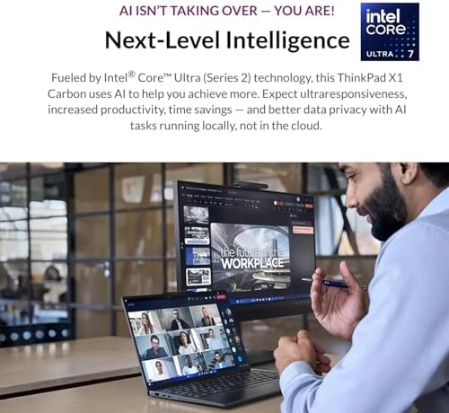Lenovo ThinkPad X1 Carbon Business Laptop | 14" WUXGA Touchscreen, FP Reader, Backlit KB | Intel Ultra 7 255U 12-Core CPU | 32GB LPDDR5 RAM, 1TB SSD | WiFi 7, Bluetooth 5.4, Thunderbolt 4 image 5