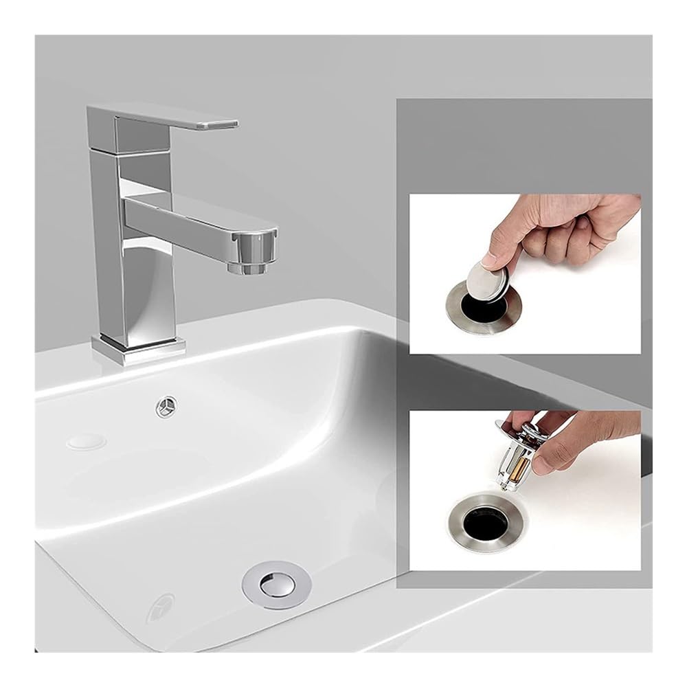 Pop-Up-Ablauffilter für Waschbecken, für Badezimmer, Dusche, Waschbecken, Haare, Spüle, Küche, Badewannenstopfen (4 Stück)