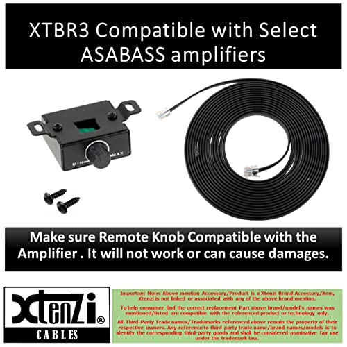Xtenzi Amplifier Replacement Bass Knob Control Remote XTBR3 Compatible with Select Powerbass ASABASS - Thumbnail 2