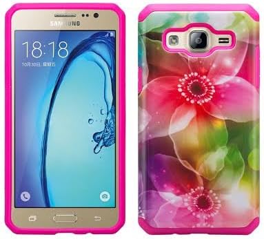 Galaxy On5 Case, Samsung Galaxy On5 [Shock Absorption/Impact Resistant] Hybrid Dual Layer Armor Defender Protective Case Cover for Galaxy On5, (Flower Pedal)
