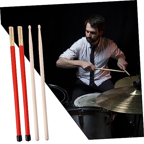 Set de accesorios para batería Kisangel con baquetas y escobillas para jazz y percusión, duradero y fácil de usar miniatura 5