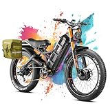 【eAhora Romeo Pro II 2025 Upgrades】 ① Reinforced 4000W brushless motor, the max speed from 42MPH upgraded to 46MPH. ② Wider & Softer saddle for Long Range Riding ③ Smart APP Control and Connected MapBox Auto-navigation ④ Customed downhill suspension ...