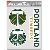 Wincraft MLS Portland Timbers Decal Multi Use Fan 3 Pack, Team Colors, One Size