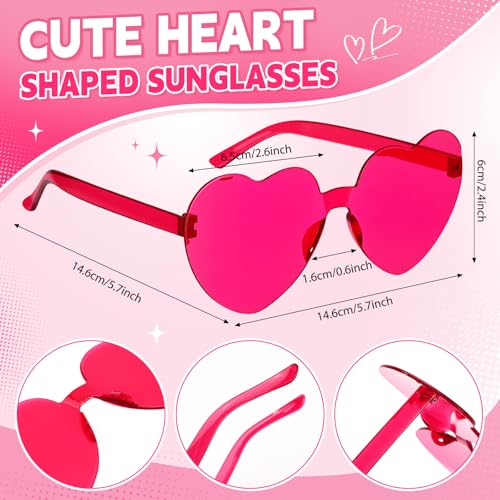 Image of Chunyin 2 Pieces Party Wigs and Sunglasses Set, Rose Pink
