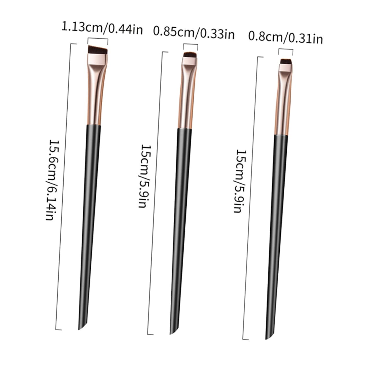 FRCOLOR Complete Makeup Brush Set Eye Liner Brush for Winged Liner Precision Application