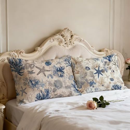 Housse de coussin 40x80cm velours bleu : protégez votre oreiller