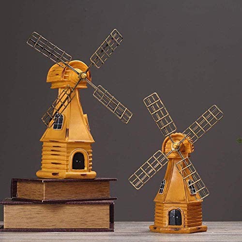 Gfdj Resin Windmill Ornaments Home Decor Holland Windmill Arts Crafts Creative Desktop Decor Handcrafted Dutch Windmill-A 27X13X33Cm(11X5X13Inch)-E_27X13X33Cm(11X5X13Inch)-C_27X13X33Cm(11X5X13Inch) #TOP2