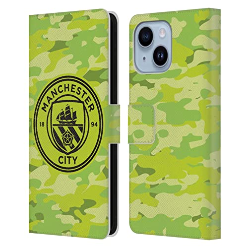Étui Man City FC Goalee Mono Badge iPhone 14 Plus Coque Portefeuille Cuir